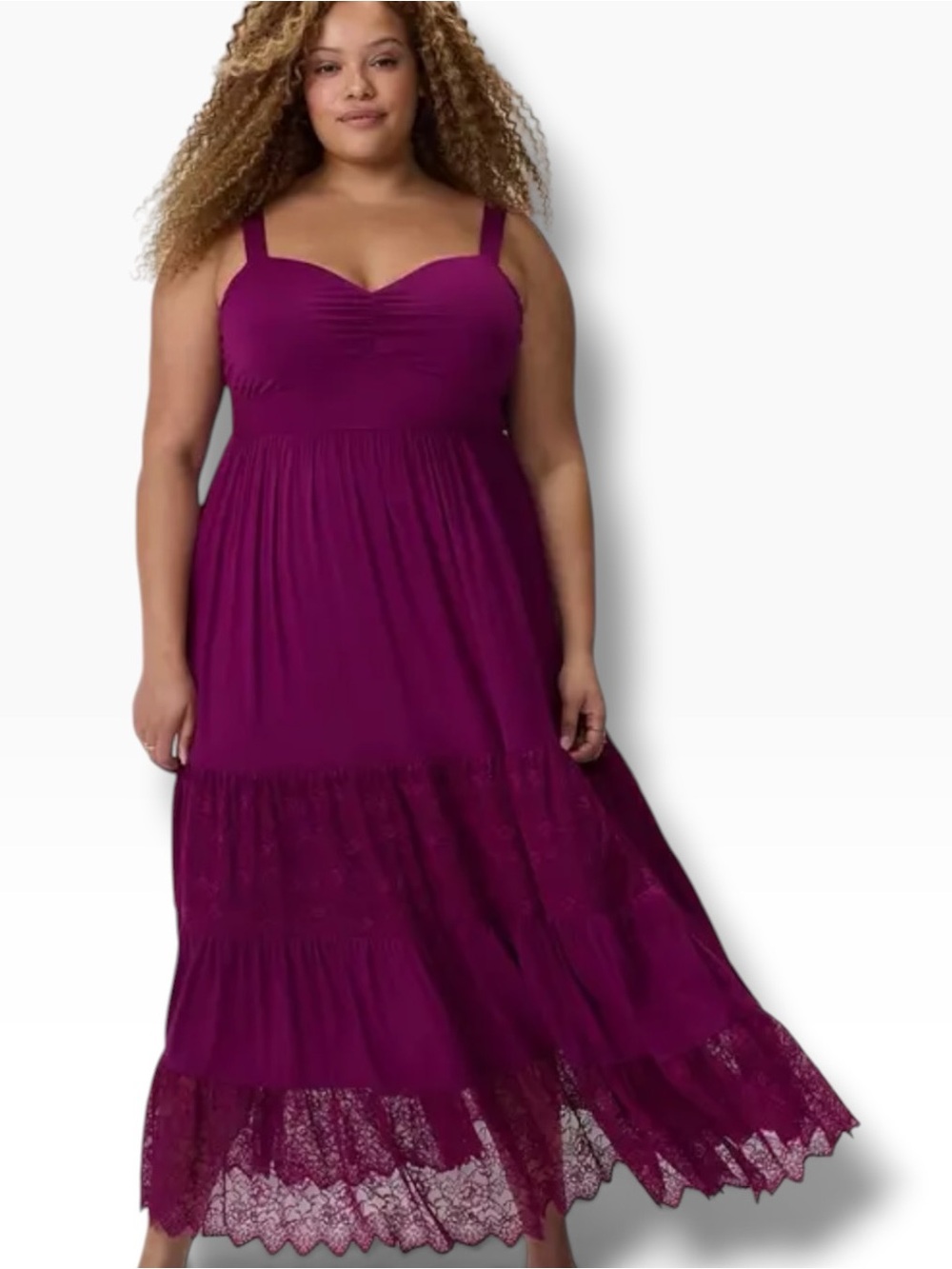 TORRID Lace Feature Maxi Super Soft dress Sz 3